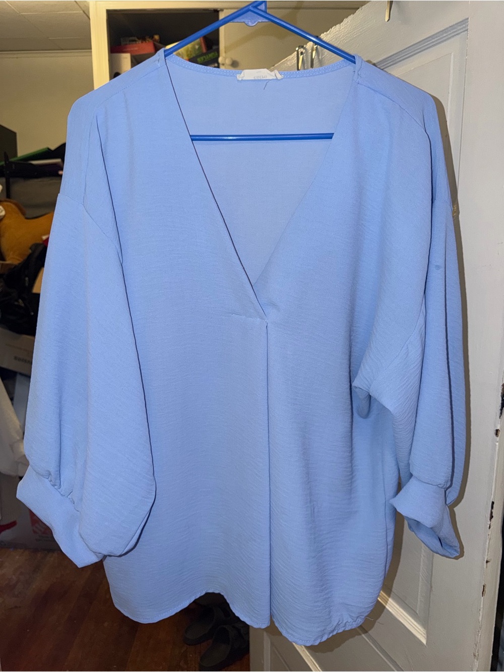 Entro Deep V Nexk Swing Blouse